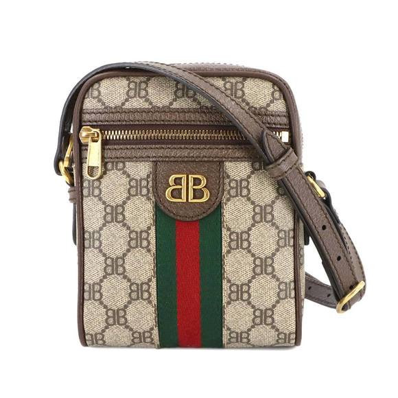 Balenciaga Gucci Hacker Shoulder Bag in Beige and Brown Leather (680129) - Picture 1 of 9
